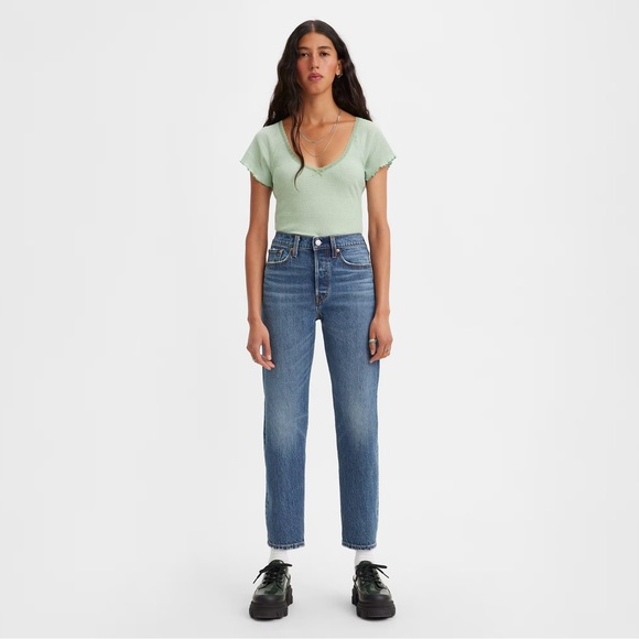 Levi's® Premium WEDGIE STRAIGHT FIT WOMEN'S JEANS 28x26 - Medium Blue - Picture 5 of 12